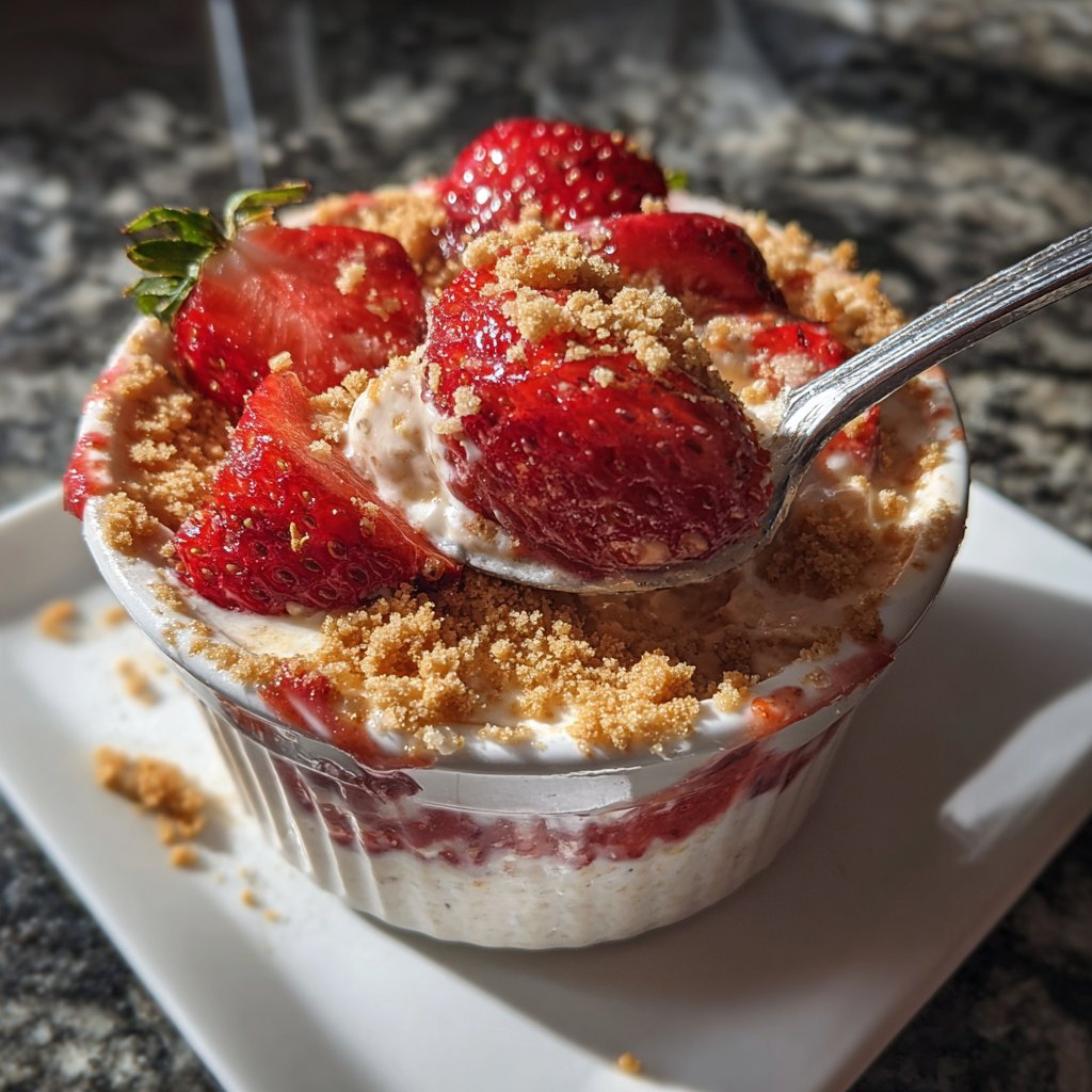 Strawberry Cheesecake Overnight Oats Healthy