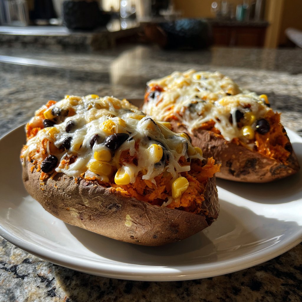 Valentine Dinner Stuffed Sweet Potatoes