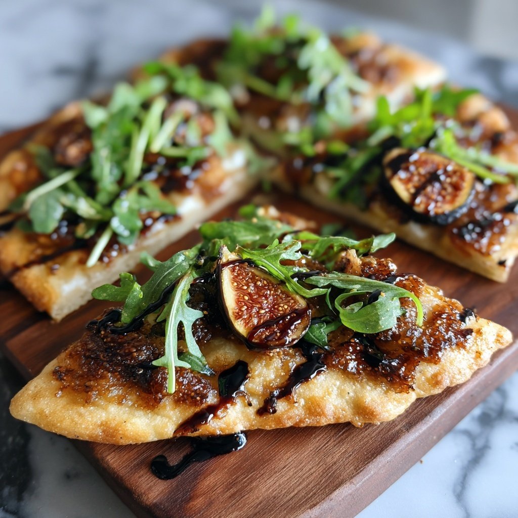 Roasted Fig Flatbread with Balsamic Drizzle