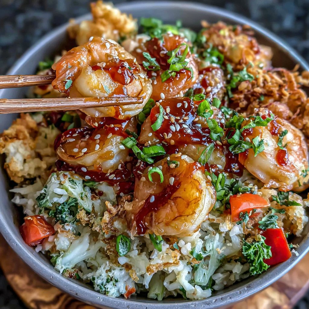 High Protein Shrimp Rice Bowl