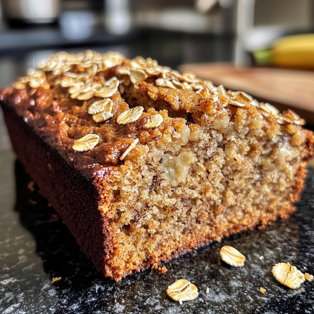 Healthy Banana Bread with Oats Recipe