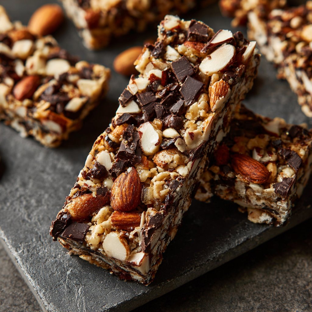 Chocolate Almond Coconut Granola Bars