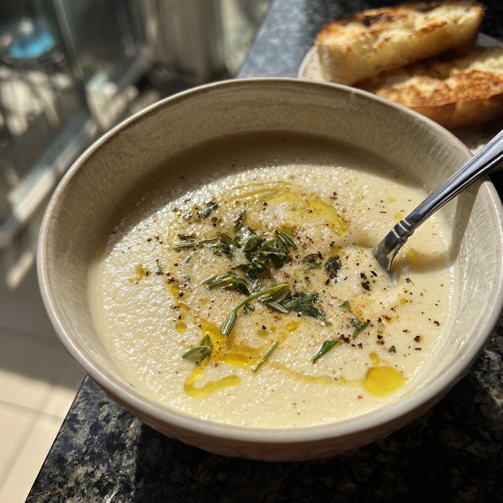 Creamy Cauliflower Soup Bowl