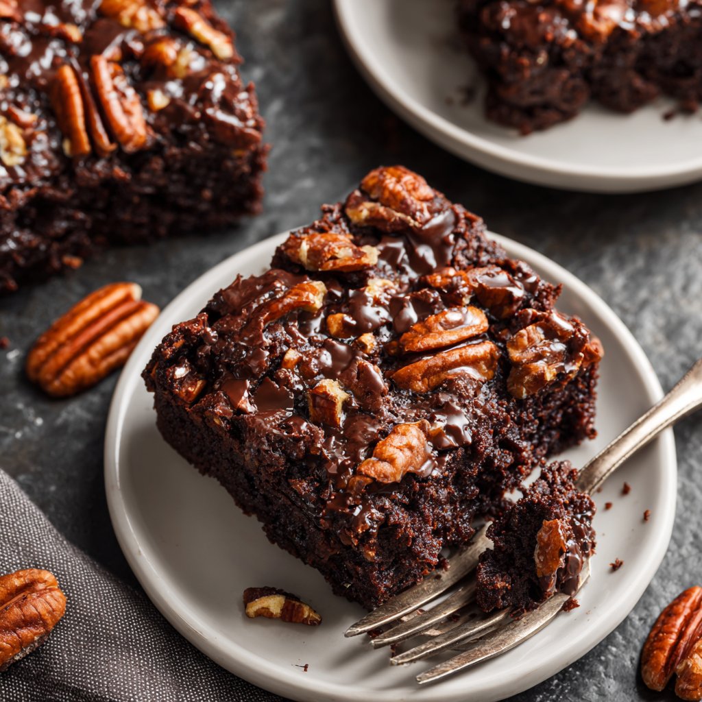 Cottage Cheese Brownies with Maple Pecan Topping