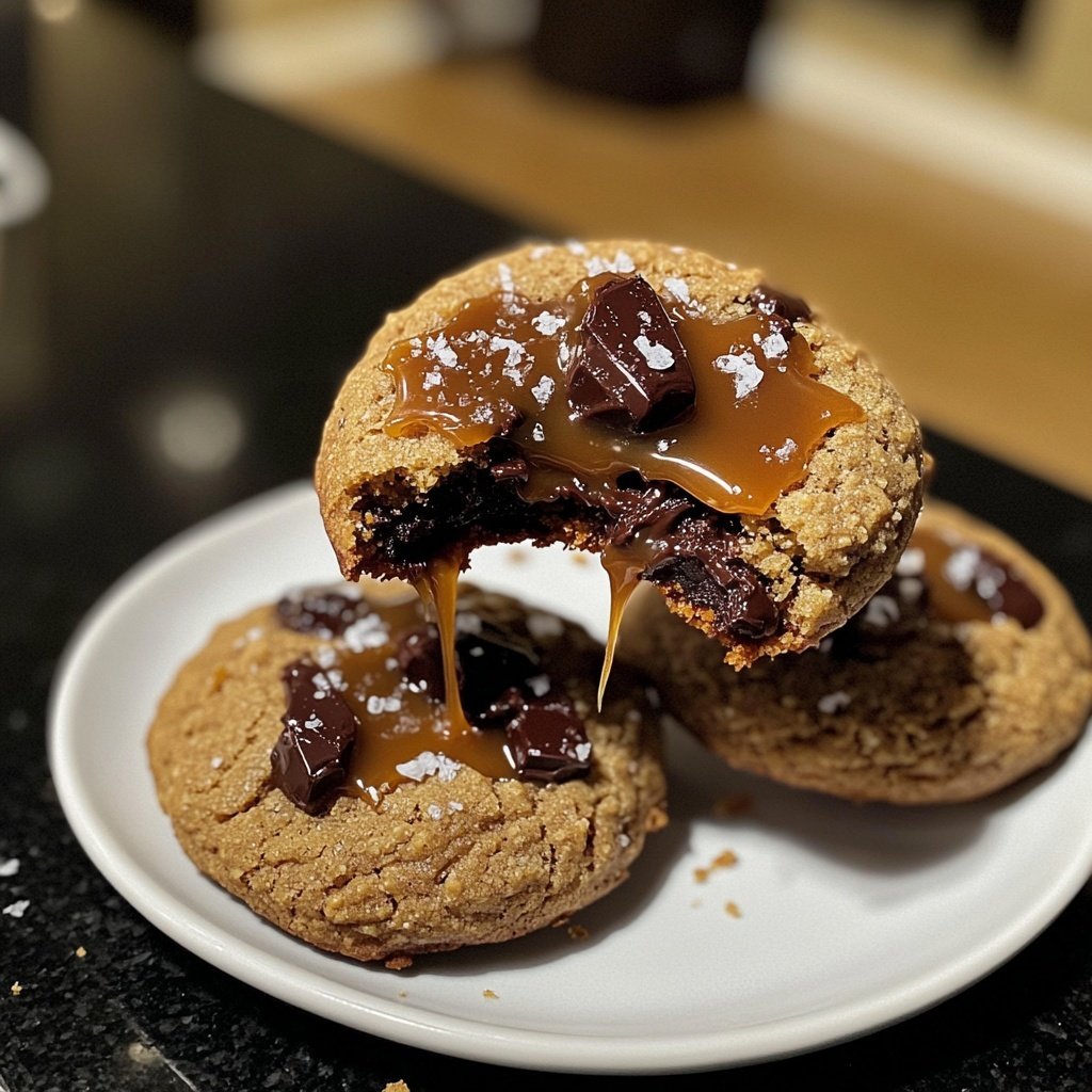 Salted Caramel Chocolate Cookies