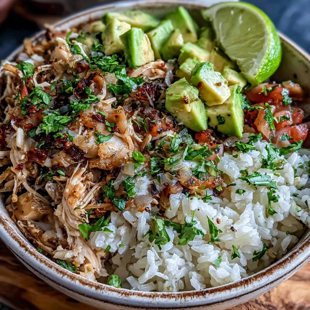 Shredded Chicken Rice Bowl