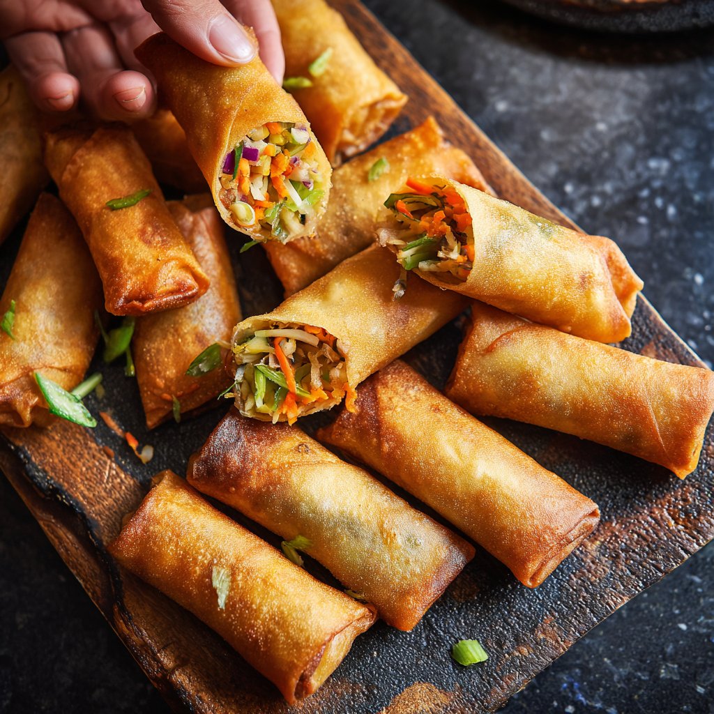 Super Bowl Veggie Spring Rolls