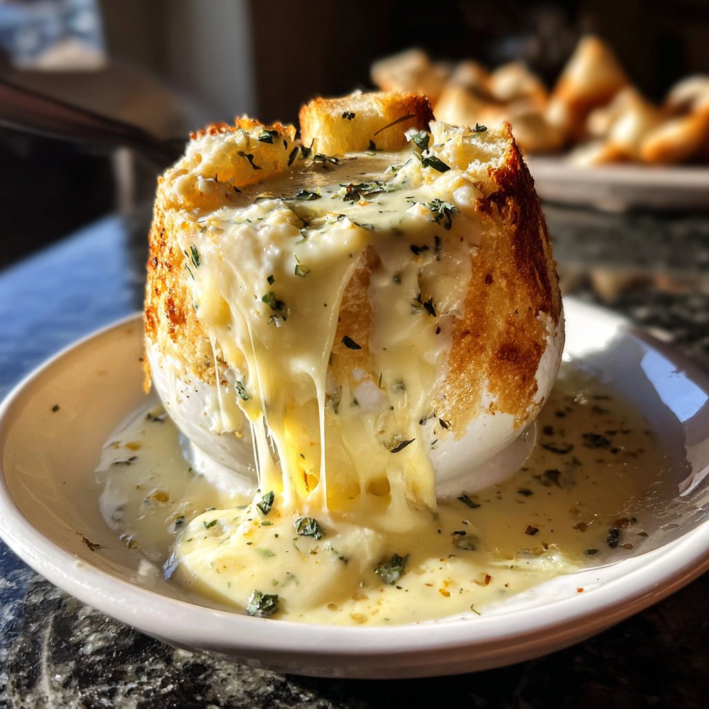 Fondue with Goat Cheese and Herbs