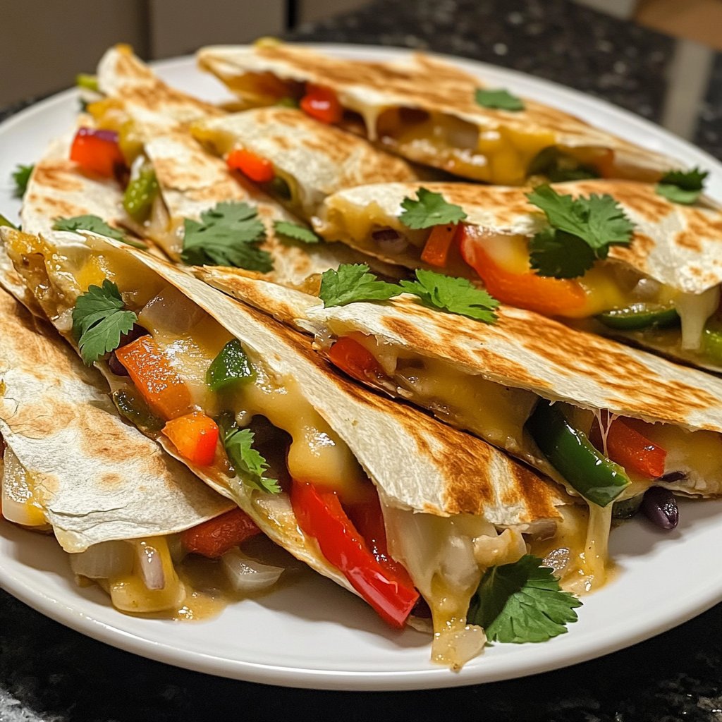 One-Pan Veggie Quesadillas Recipe
