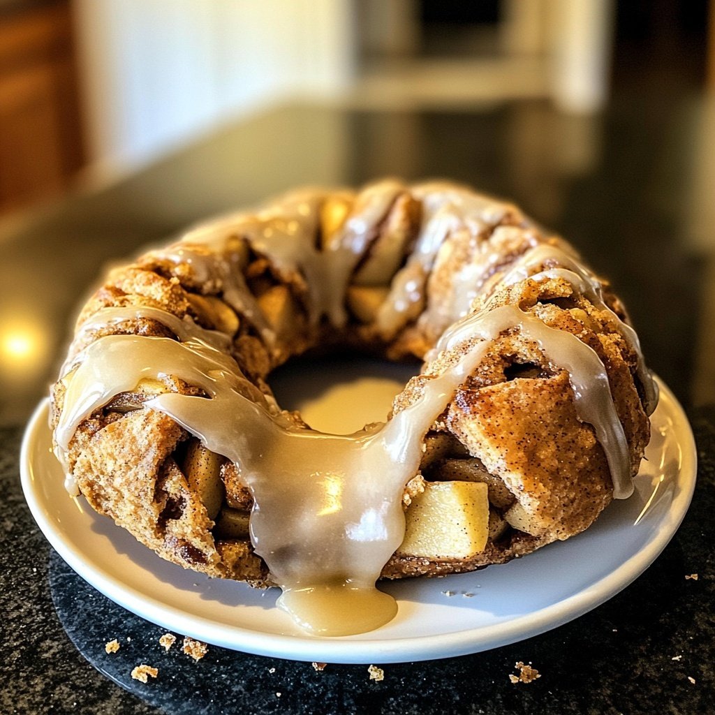 Cozy Apple Kringle with Vanilla Glaze