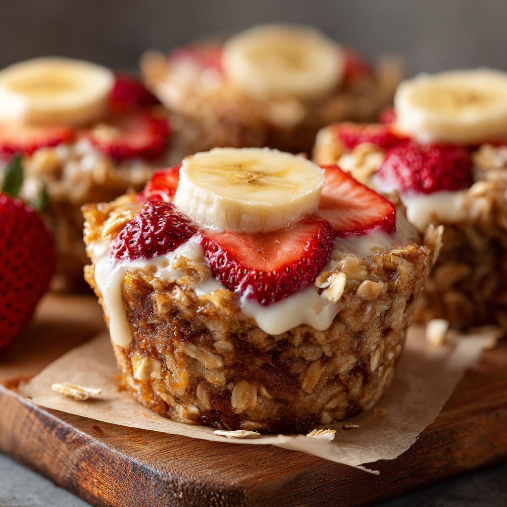Strawberry Banana Oatmeal Cups