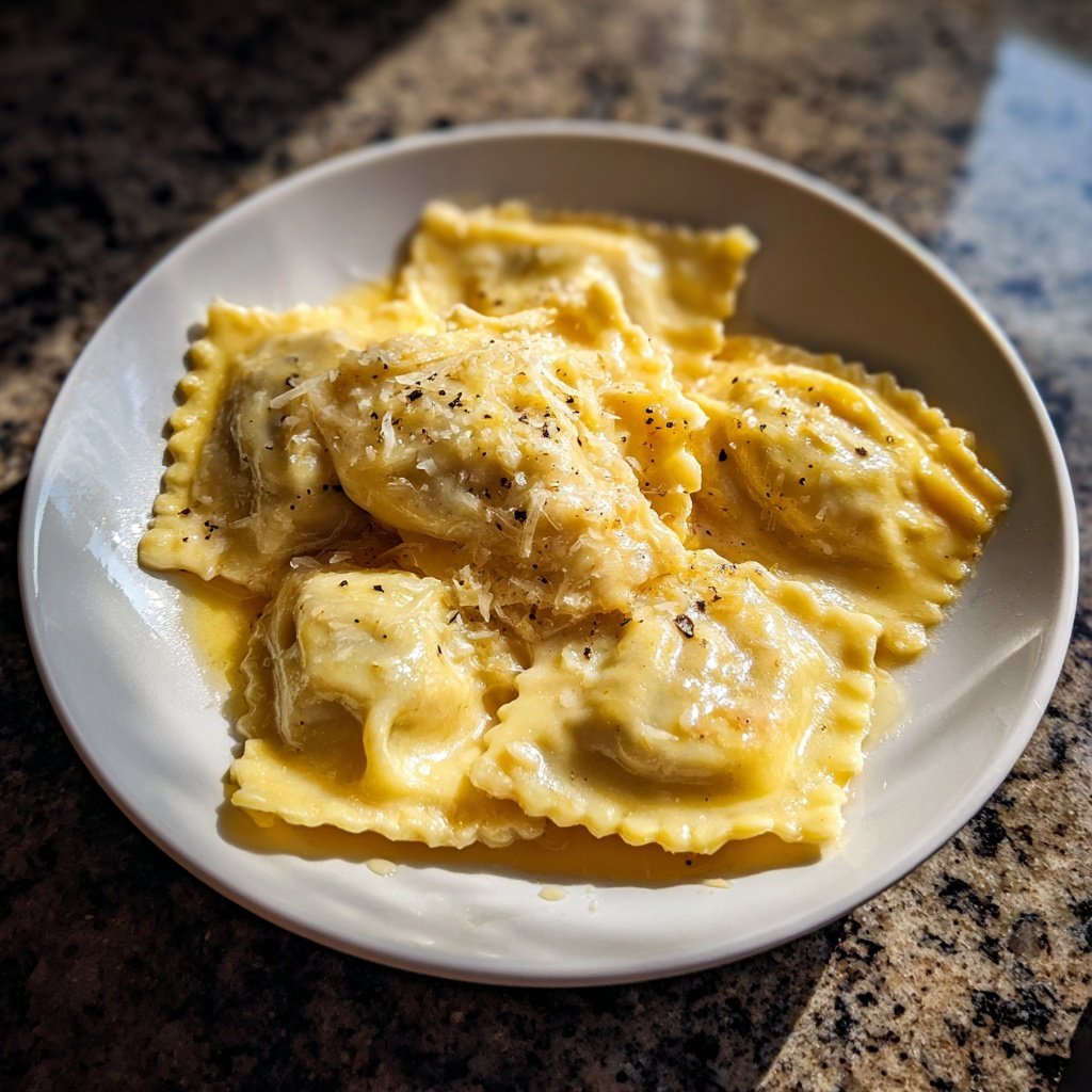 Lobster Ravioli with Champagne Butter