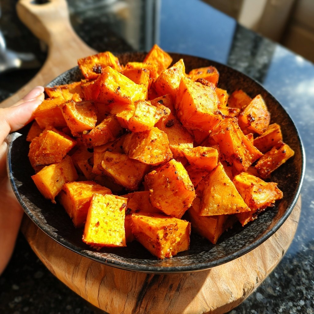 Roasted Sweet Potato Cubes