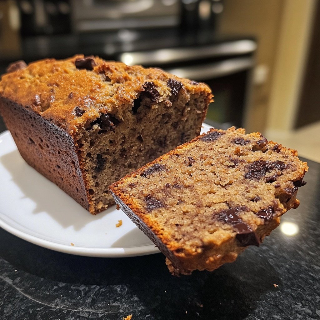 Banana Bread with Dark Chocolate Chunks Recipe