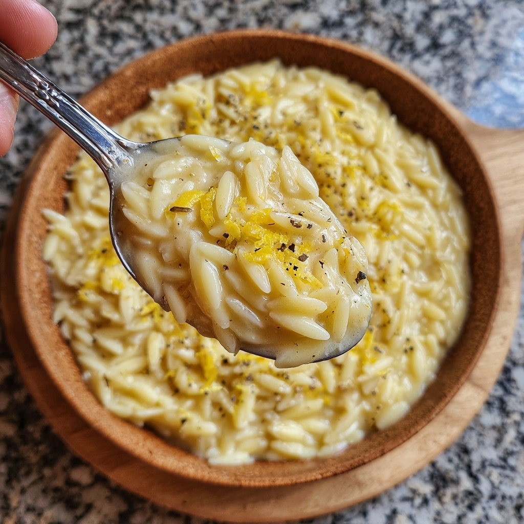 Creamy Lemon White Bean Orzo