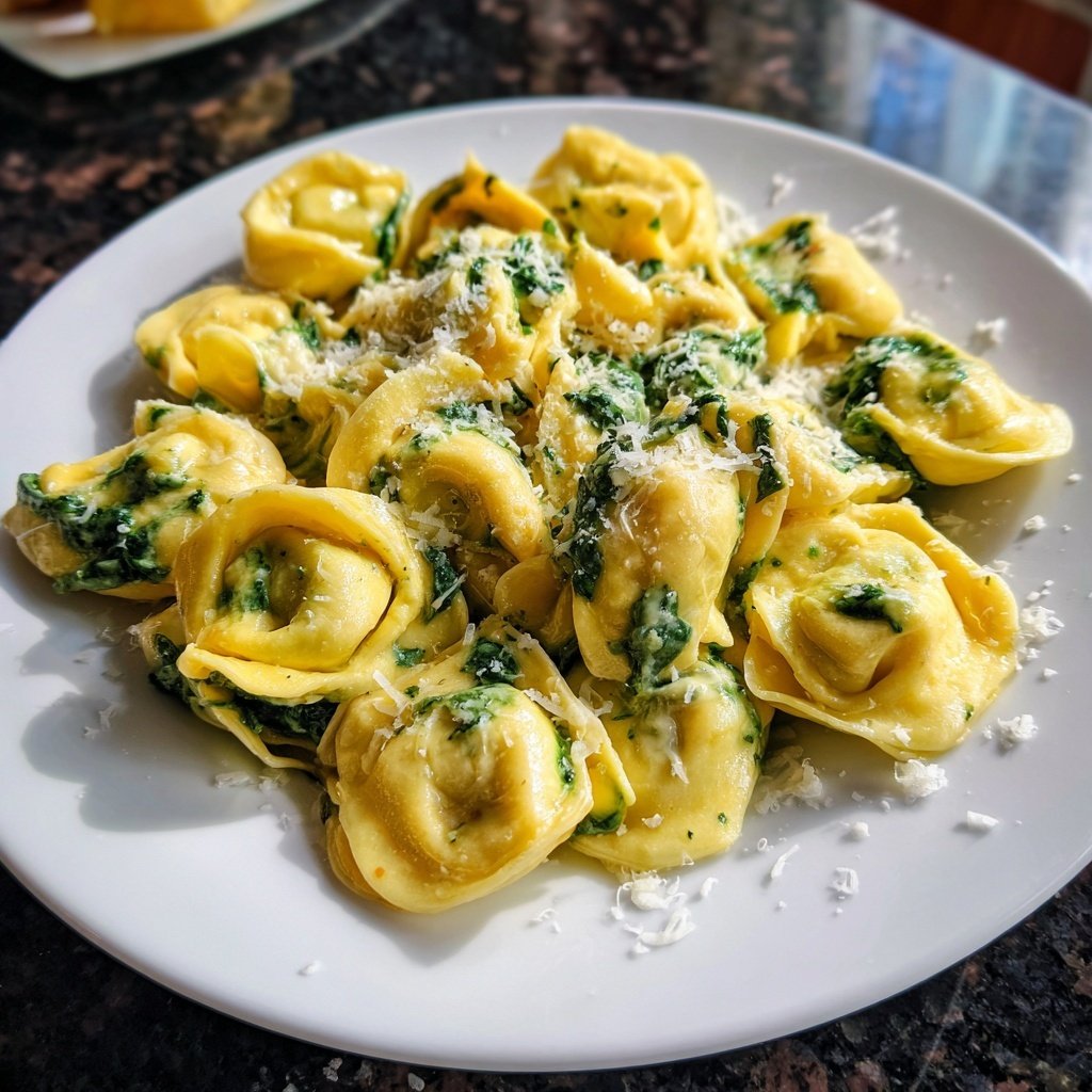 Heart-Shaped Spinach Tortellini